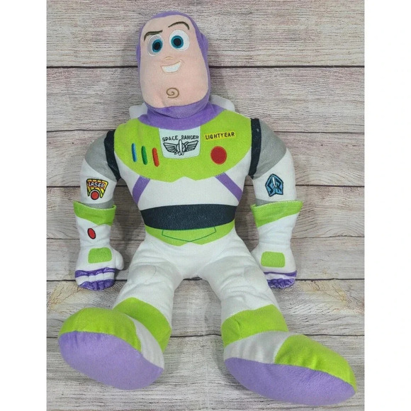 Disney Toy Story 4 Plush Buzz Lightyear Stuffed Animal Pillow Pal 21" FLAW - Picture 1 of 4